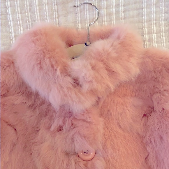 Bluegirl Blush Rabbit Fur Teddy/Coat/Jacket Size S - Picture 2 of 13